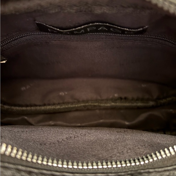 NWT Rampage Black Faux Leather Crossbody Bag Floral Embroidery Silver Hardware - Picture 3 of 7